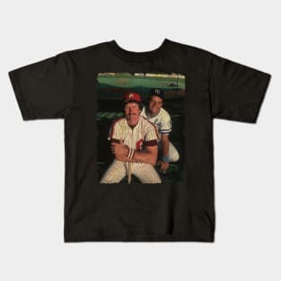 Mike Schmidt in Philadelphia Phillies and George Brett in Kansas City Royals Kids T-Shirt